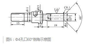 Φ4孔口60°倒角示意圖